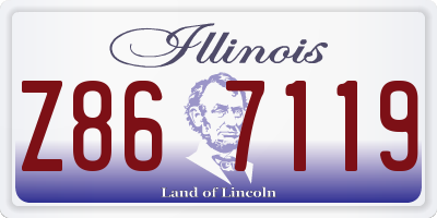 IL license plate Z867119