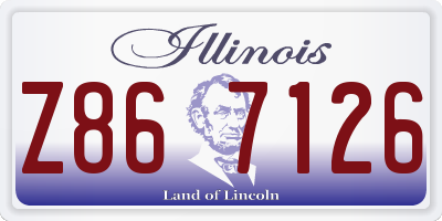 IL license plate Z867126