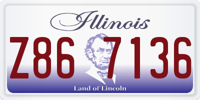 IL license plate Z867136