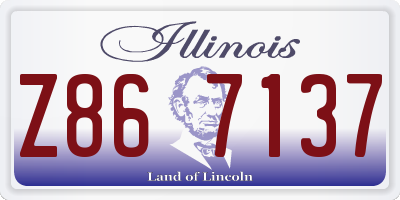 IL license plate Z867137