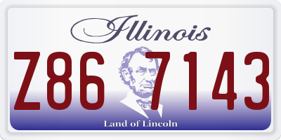 IL license plate Z867143