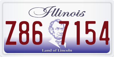 IL license plate Z867154
