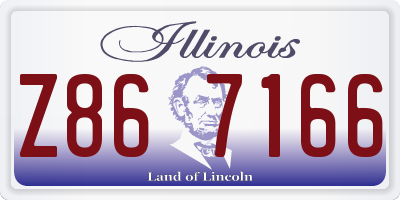 IL license plate Z867166