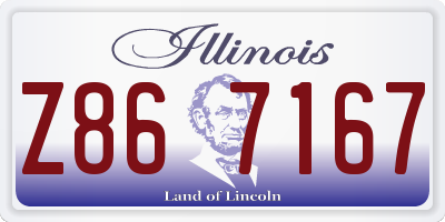 IL license plate Z867167