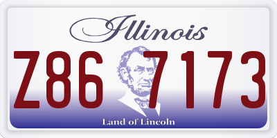 IL license plate Z867173