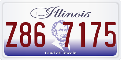 IL license plate Z867175