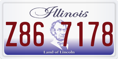 IL license plate Z867178