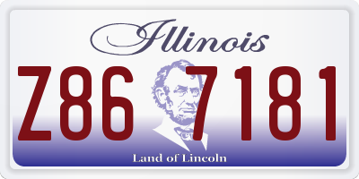IL license plate Z867181