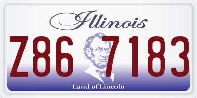 IL license plate Z867183