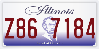 IL license plate Z867184