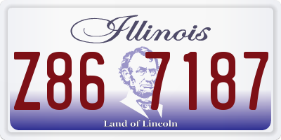 IL license plate Z867187