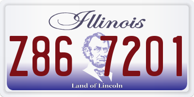 IL license plate Z867201