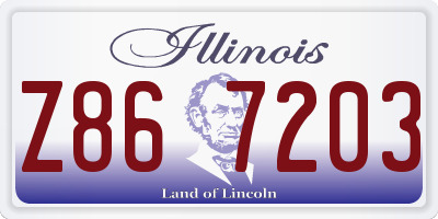 IL license plate Z867203