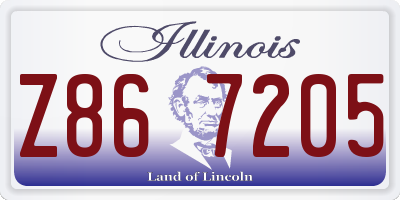 IL license plate Z867205