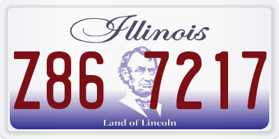 IL license plate Z867217