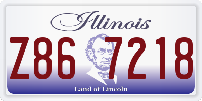 IL license plate Z867218