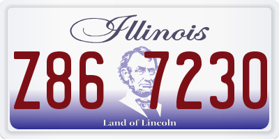 IL license plate Z867230