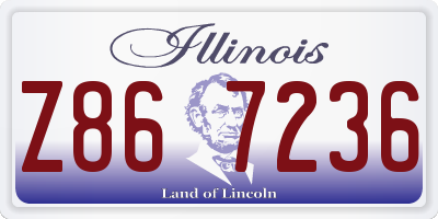 IL license plate Z867236