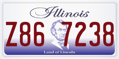 IL license plate Z867238