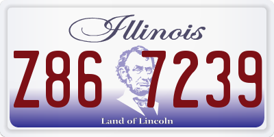 IL license plate Z867239