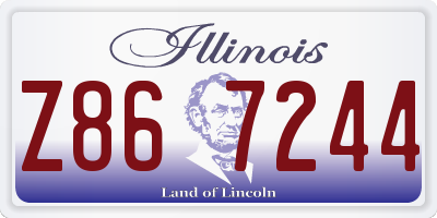 IL license plate Z867244