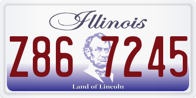 IL license plate Z867245