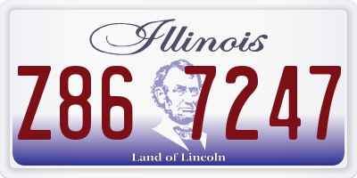 IL license plate Z867247