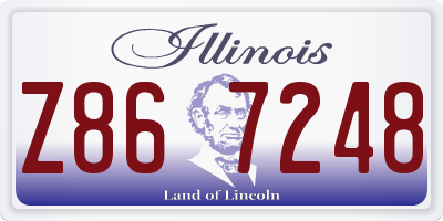 IL license plate Z867248