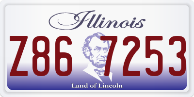 IL license plate Z867253