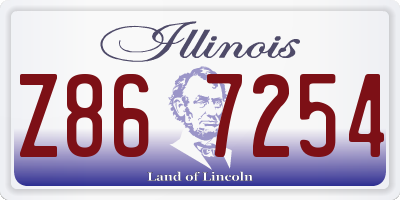 IL license plate Z867254