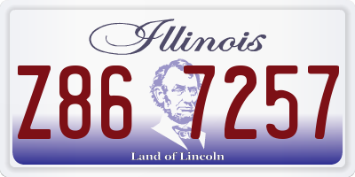 IL license plate Z867257