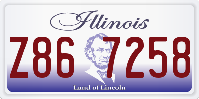 IL license plate Z867258