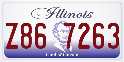 IL license plate Z867263