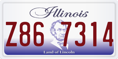 IL license plate Z867314