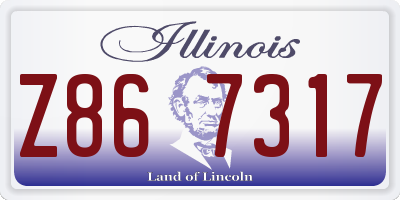 IL license plate Z867317