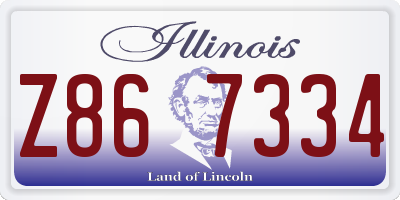 IL license plate Z867334