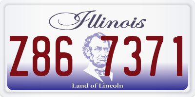 IL license plate Z867371