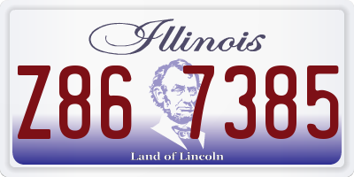 IL license plate Z867385