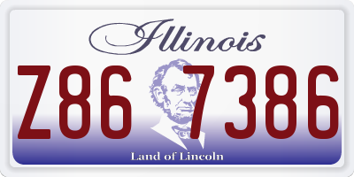 IL license plate Z867386