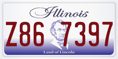 IL license plate Z867397