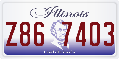 IL license plate Z867403