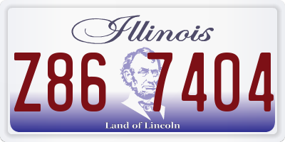 IL license plate Z867404