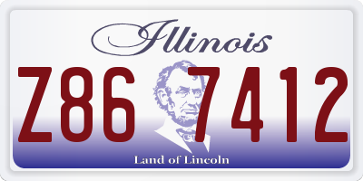 IL license plate Z867412
