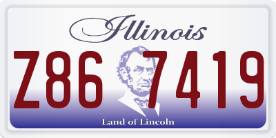 IL license plate Z867419