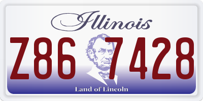 IL license plate Z867428