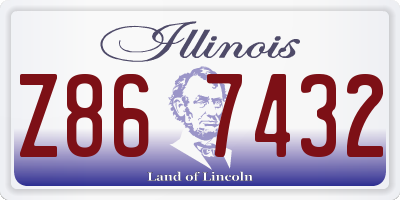 IL license plate Z867432