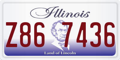 IL license plate Z867436