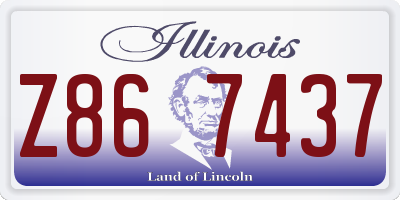 IL license plate Z867437