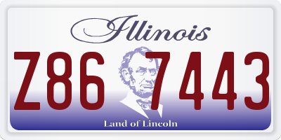 IL license plate Z867443