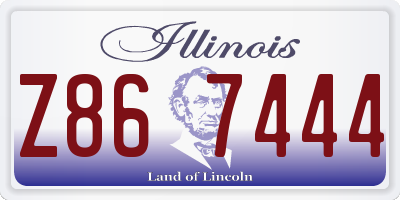 IL license plate Z867444
